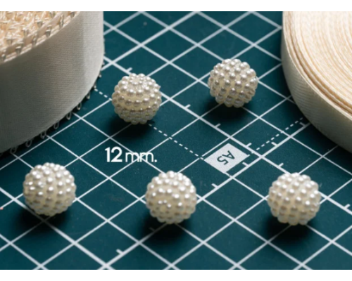 Намистини бежеві "Малинка" 12мм 5шт/уп