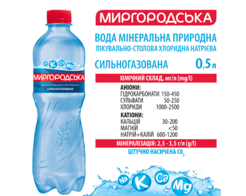 М/В Миргородська 0,5л сильногазована