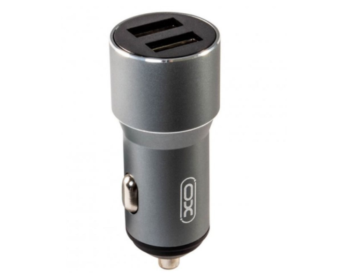 Автомобільний Зарядний Пристрій XO-CC30 Dual USB (Сiрий)