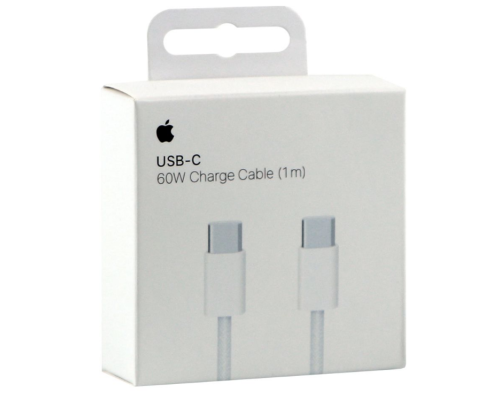 Кабель Apple Type-C to Type-C New Design Nylon 60W (Бiлий)