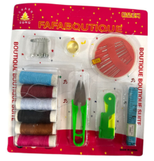 Набір нитки/голки/булавки дорожній на листі №D-7-1