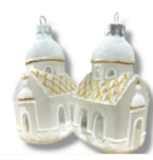 Скляна іграшка Церква 1019