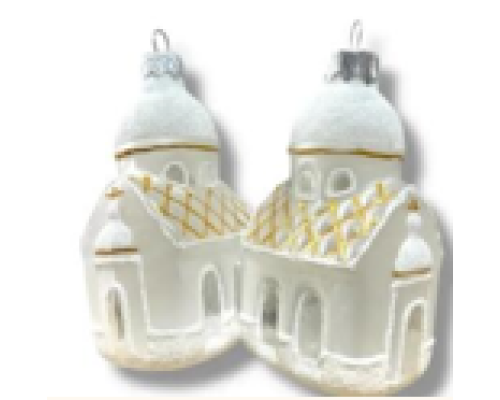Скляна іграшка Церква 1019