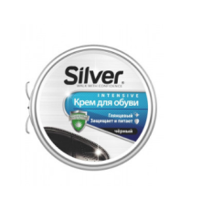 Крем для взуття в залізних банках, чорний, 50 мл Silver (арт.CL2003-01)