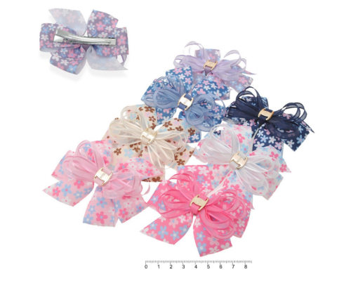 Заколка уточка для волосся з бантом 8см 1шт (25-14338)