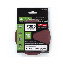 Коло шліфувальне без отворів (на липучці) Ø125мм P600 (10шт.) 828014