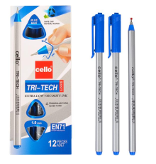 Ручка масляна "TRI-TECH" Cello CL1003-12 синя 99379 (24)