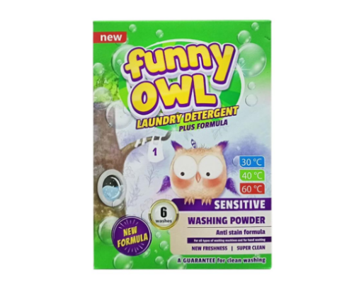 Funny Owl засіб мийний для прання порошкоподібний SENSITIVE 420 г к/к