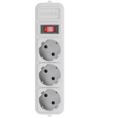 Мережевий фільтр Maxxter SPM3-G-6G, сірий, 1.8 м кабель, 3 розетки