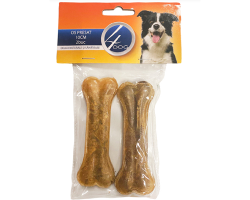 Ласощі для собак 4Dog Пресована кістка 10см уп.2шт