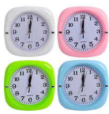 Настінний годинник 183 "Квадрат кольоровий" 17х17см