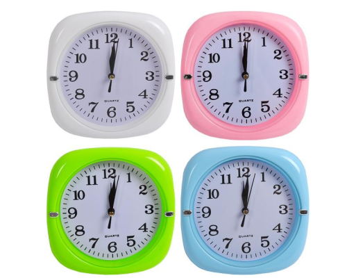 Настінний годинник 183 "Квадрат кольоровий" 17х17см