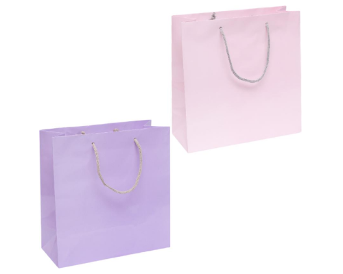 Пакет кольоровий квадрат "Однотонний"" 24*24*10 см