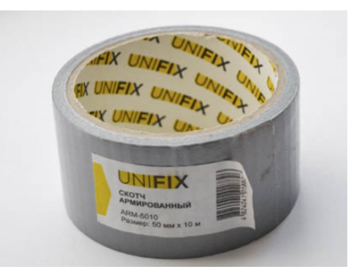 Стрічка клейка армована сіра 50 мм 10 м  (UNIFIX) ARM-5010