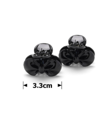 Заколка-краб 3,3 см чорний mini