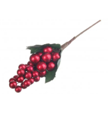 Гілка декоративна червона/сіра18 см