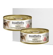Basttet'o для котів SILVER Паштет з куркою та овочами, жб 85 г