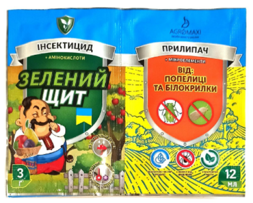 Зелений Щит Попелиця та білокрилка + прилипач 3г+12мл АМ