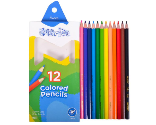 Олівці кольорові Marco "Colorit" 12кольорів
