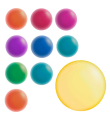 М'яч кольоровий без малюнка JumPoPo" JPP04