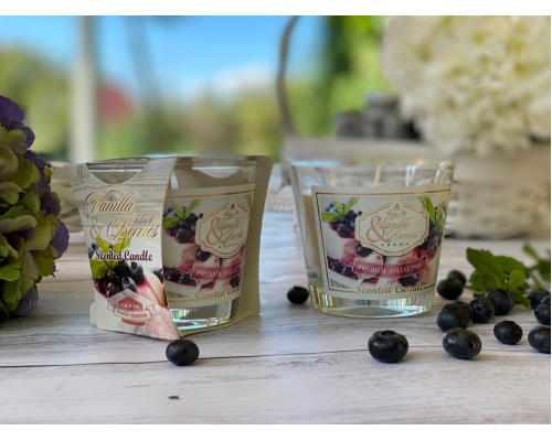 Свічка в склі Premium Collection Ваніль*Чорні ягоди арт.102