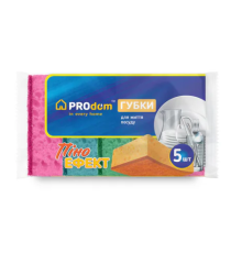 Губка кухонна абразивна ТМ Продом 5шт пориста піно ефект (60)