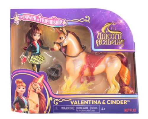 Набір з ляльки та єдинорога Spin master Академія єдинорогів Валентина та Вуглик