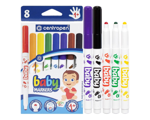 Фломастери 8 кольорів 8660/08 Baby CENTROPEN 1+