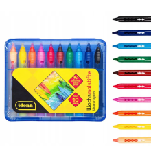 Воскові олівці Idena, 10 штук, пластикова коробка