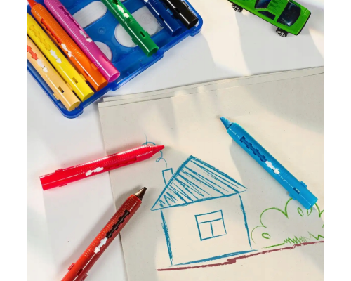 Воскові олівці Idena, 10 штук, пластикова коробка