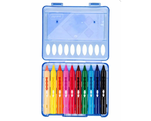 Воскові олівці Idena, 10 штук, пластикова коробка