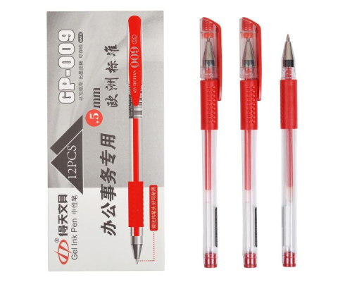 Ручка гелева GP-009 червона