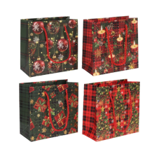 Подарунковий пакет новорічний (15*14*7см) 3123-10163