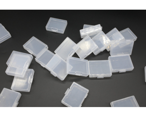 Органайзер пластиковий з відкидною кришкою 54х40х16 мм прозорий