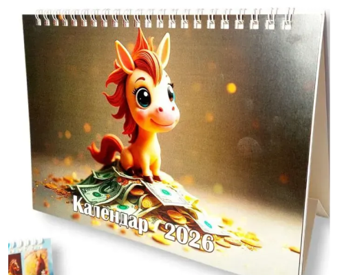 Календар настільний перекидний А5 21*15 см із символом 2026 року Коня