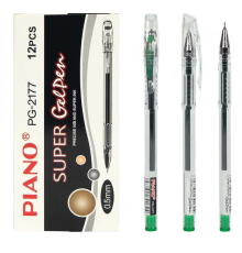 Ручка гелева PIANO PG-2177 зелена
