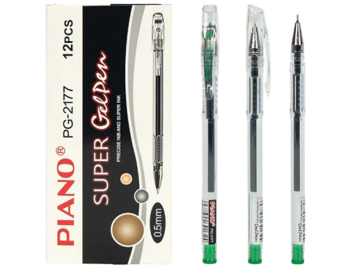 Ручка гелева PIANO PG-2177 зелена