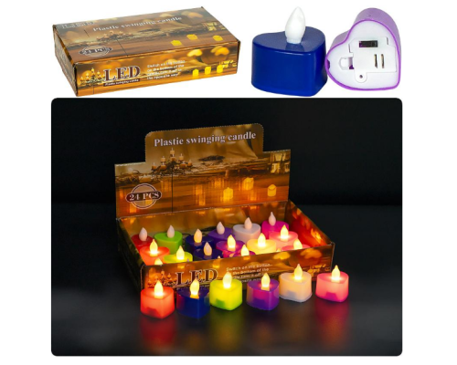 Свічка LED серце 3см CX-19 теплий білий