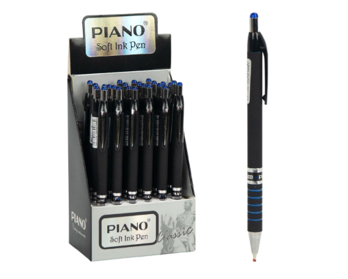 Ручка масляна PIANO автоматична PВ-165 синя