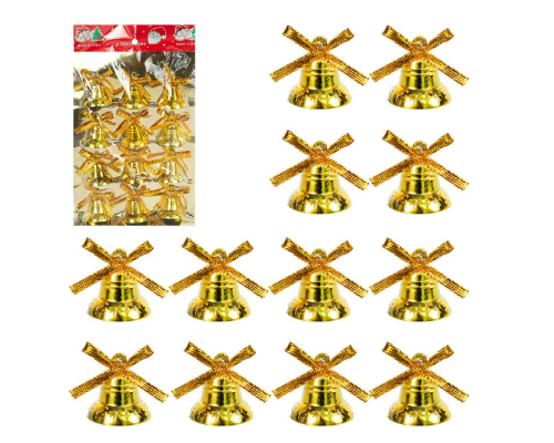 "Дзвоник" мал. з бантиком 12шт пластик ААА23001