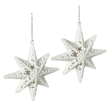 Набір ялинкових прикрас 2шт "Зірка" 12*12см HL222248