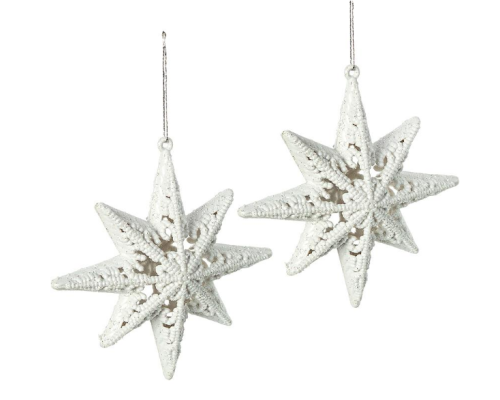 Набір ялинкових прикрас 2шт "Зірка" 12*12см HL222248