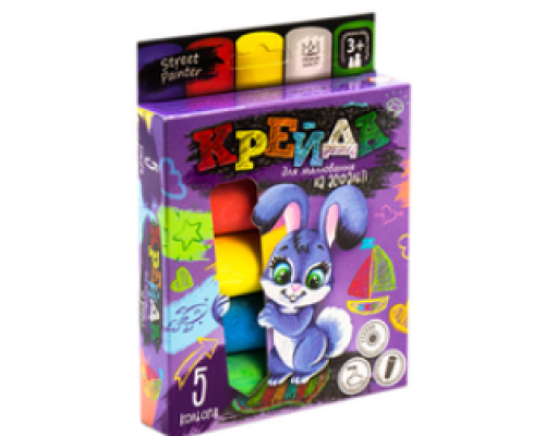 Крейда для малювання на асфальті" велика 5шт