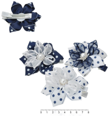 Заколка уточка для волосся з бантом 8см 1шт (69-14523)