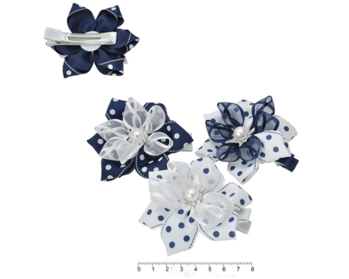 Заколка уточка для волосся з бантом 8см 1шт (69-14523)