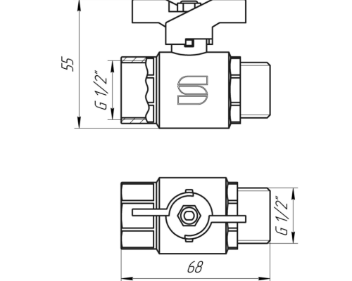 Кран кульовий прямий SELBA 1/2″ ЗВ КБ SL1508 Кран кульовий прямий SELBA 1/2″ ЗВ КБ SL1508