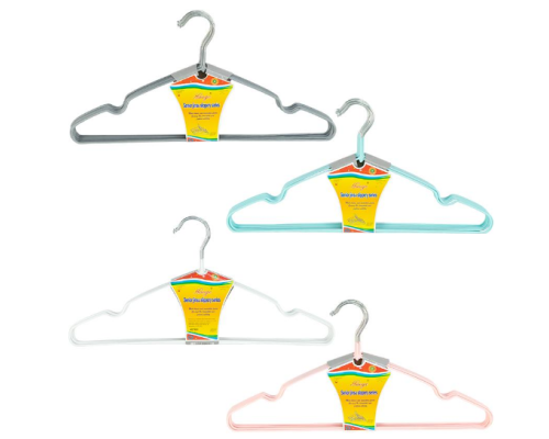 Набір вішалок металевих з силіконовим покриттям 10 штук 40*20см X2-259/7101-26G