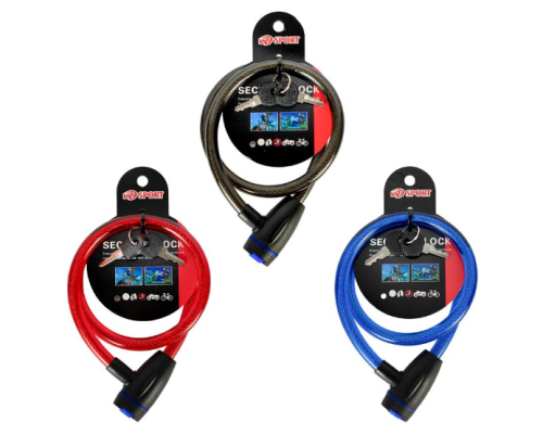 Вело-мото, замок-трос 12мм * 800мм 1302