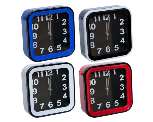 Настільний годинник - будильник 13*13*4,5см 812