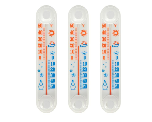 Термометр віконний на липучці 21*4см CH 3000 OPP